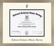 National Technical Honor Society diploma frame - Icon in Light Champagne