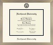 Northwood University in Texas diploma frame - Icon in Light Champagne