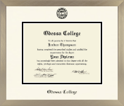Odessa College diploma frame - Icon in Light Champagne