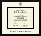 Our Lady of Holy Cross College diploma frame - Icon in Gotham
