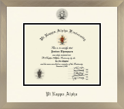 Pi Kappa Alpha diploma frame - Icon in Light Champagne