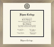 Ripon College diploma frame - Icon in Light Champagne
