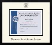 National Association of Registered Social Security Analysts diploma frame - Icon in Gotham