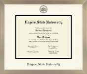 Rogers State University diploma frame - Icon in Light Champagne