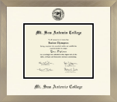 Mt. San Antonio College diploma frame - Icon in Light Champagne