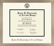 Santa Fe University of Art and Design diploma frame - Icon in Light Champagne