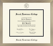Sarah Lawrence College diploma frame - Icon in Light Champagne