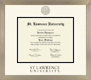 St. Lawrence University diploma frame - Icon in Light Champagne