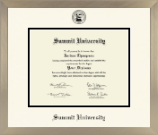Summit University diploma frame - Icon in Light Champagne