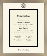 Snow College diploma frame - Icon in Light Champagne