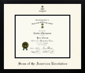 Sons of the American Revolution diploma frame - Icon in Gotham