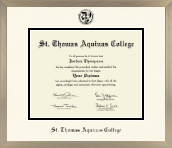 St. Thomas Aquinas College diploma frame - Icon in Light Champagne