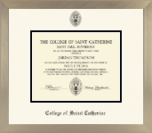 College of St. Catherine diploma frame - Icon in Light Champagne