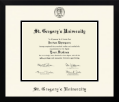 St. Gregory's University diploma frame - Icon in Gotham