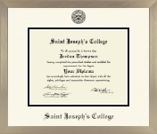 Saint Joseph's College in Indiana diploma frame - Icon in Light Champagne