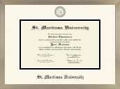 St. Martinus University diploma frame - Icon in Light Champagne