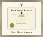 Saint Vincent Seminary diploma frame - Icon in Light Champagne