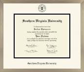 Southern Virginia University diploma frame - Icon in Light Champagne