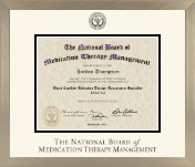 The National Board of Medication Therapy Management diploma frame - Icon in Light Champagne