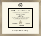 Trinity Christian College diploma frame - Icon in Light Champagne
