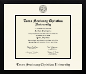 Texas Seminary Christian University diploma frame - Icon in Gotham