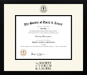 The Society of Torch & Laurel diploma frame - Icon in Gotham
