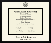 Texas A&M University Central Texas diploma frame - Icon in Gotham