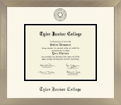 Tyler Junior College diploma frame - Icon in Light Champagne