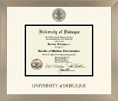University of Dubuque diploma frame - Icon in Light Champagne