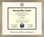 University of Maine at Augusta diploma frame - Icon in Light Champagne