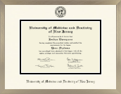 University of Medicine and Dentistry of New Jersey diploma frame - Icon in Light Champagne