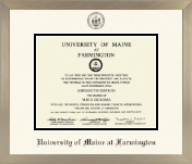 University of Maine Farmington diploma frame - Icon in Light Champagne