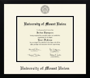 University of Mount Union diploma frame - Icon in Gotham