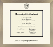 University of the Southwest diploma frame - Icon in Light Champagne
