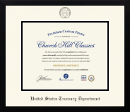 United States Treasury Department diploma frame - Icon in Gotham