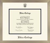 Utica College diploma frame - Icon in Light Champagne