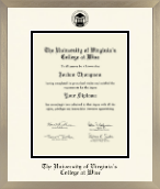 The University of Virginia's College at Wise diploma frame - Icon in Light Champagne