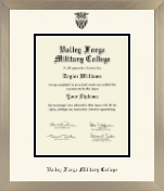 Valley Forge Military College diploma frame - Icon in Light Champagne