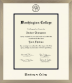 Washington College diploma frame - Icon in Light Champagne