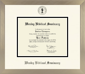Wesley Biblical Seminary diploma frame - Icon in Light Champagne