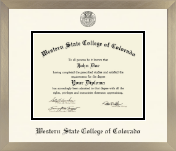 Western State College of Colorado diploma frame - Icon in Light Champagne