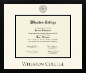 Wheaton College in Massachusetts diploma frame - Icon in Gotham