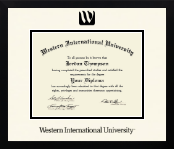 Western International University diploma frame - Icon in Gotham