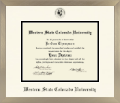 Western State Colorado University diploma frame - Icon in Light Champagne