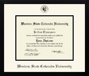 Western State Colorado University diploma frame - Icon in Gotham
