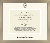 State of California diploma frame - Icon in Light Champagne