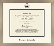 State of Colorado diploma frame - Icon in Light Champagne