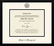 State of Maryland diploma frame - Icon in Gotham