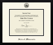 State of Minnesota diploma frame - Icon in Gotham