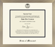 State of Missouri diploma frame - Icon in Light Champagne